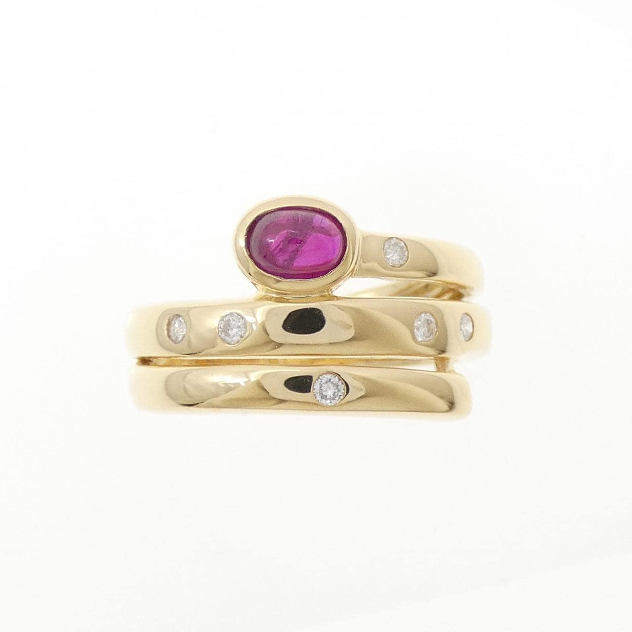 K18YG ルビー リング 0.31CT