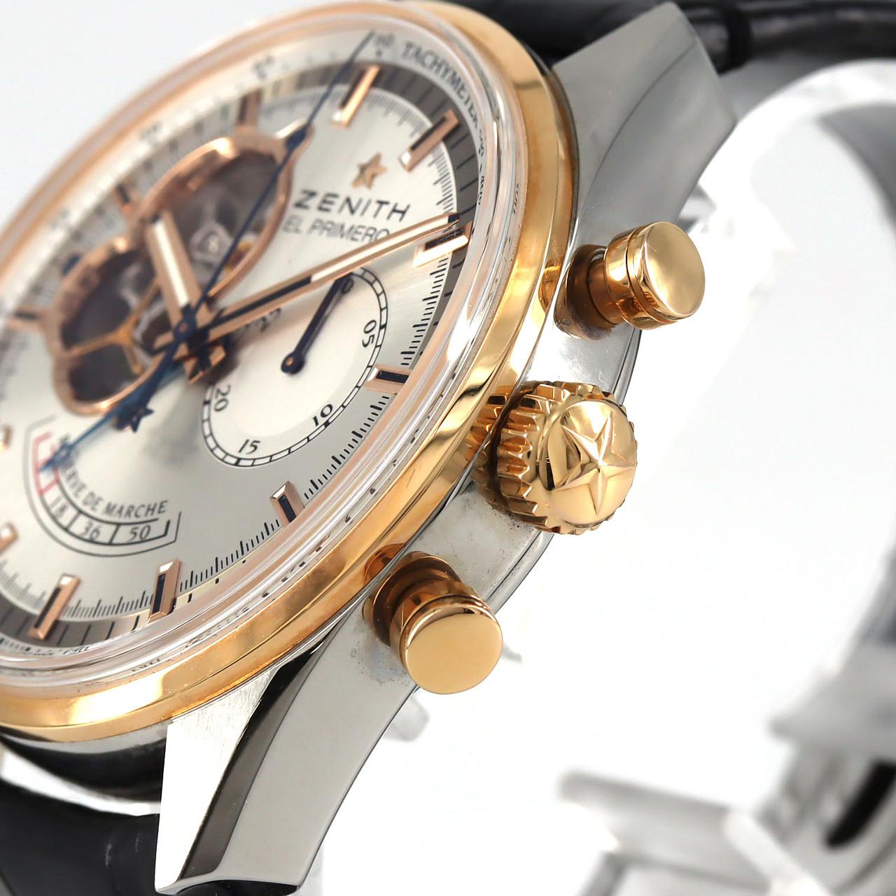 【ノーメンテナンス特価】ゼニス クロノマスターオープンパワーリザーブ RGコンビ 51.2080.4021/01.C494 SSxPG 自動巻