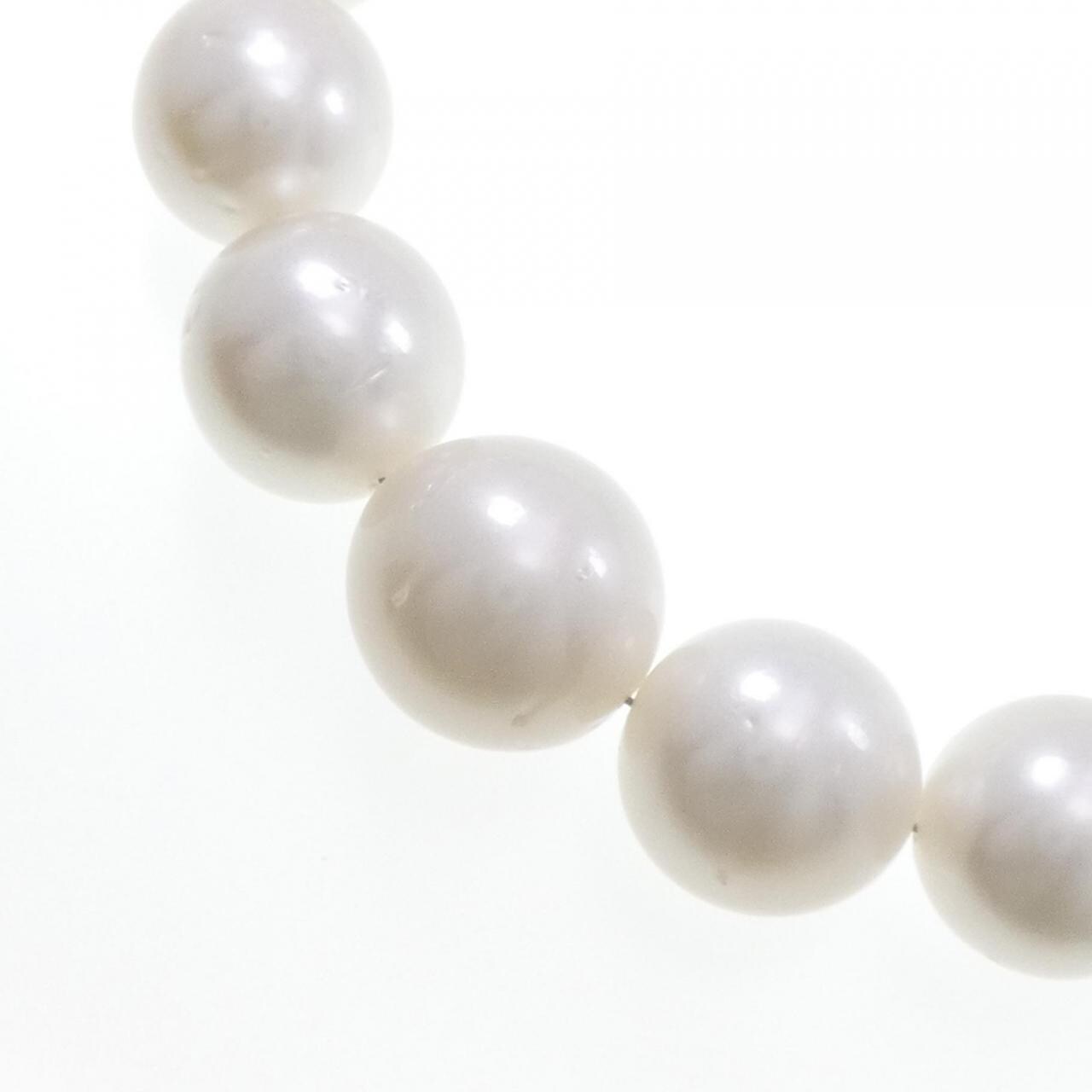 [BRAND NEW] Silver clasp White Butterfly Pearl necklace 12.2-16mm