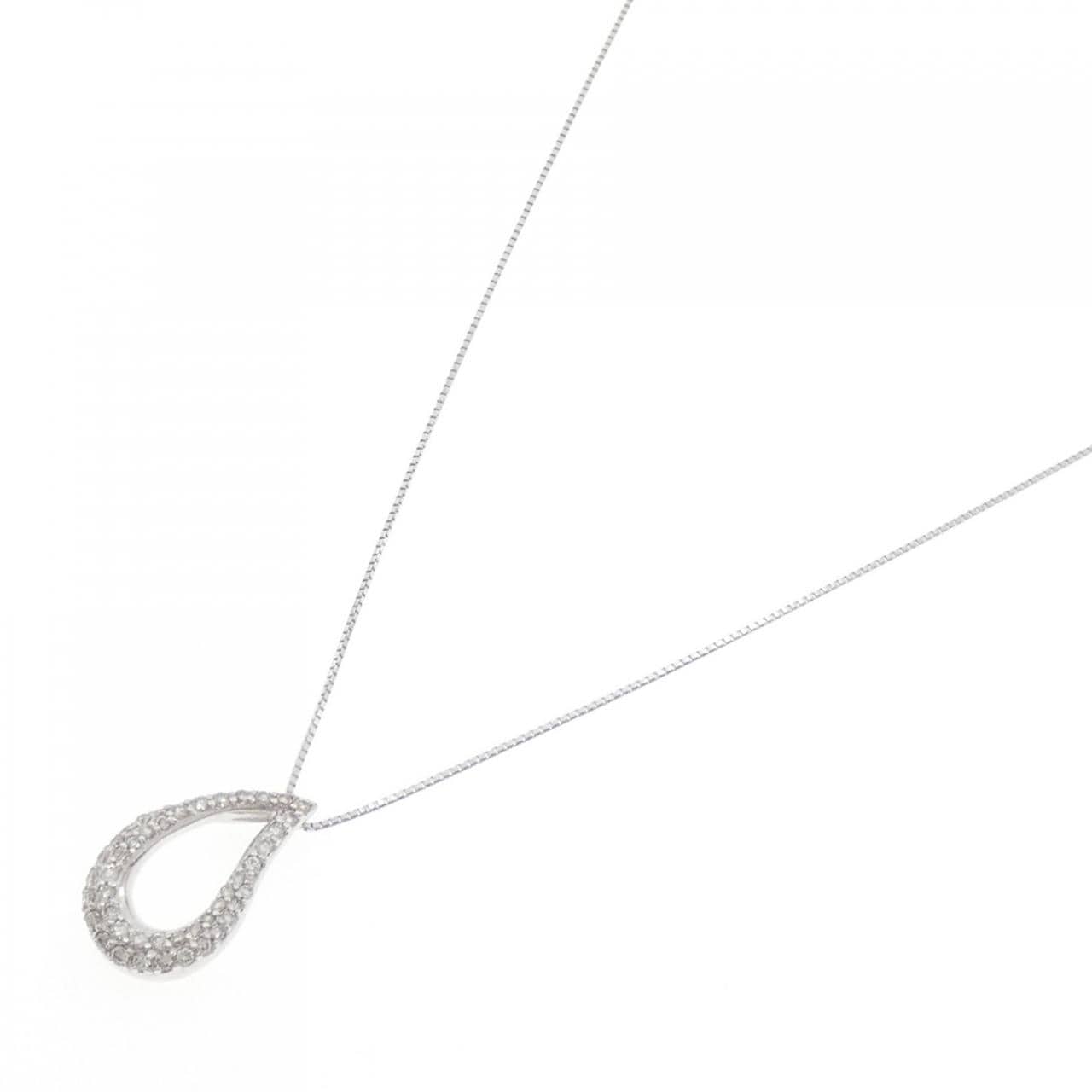 K18WG ダイヤモンド ネックレス 0.48CT