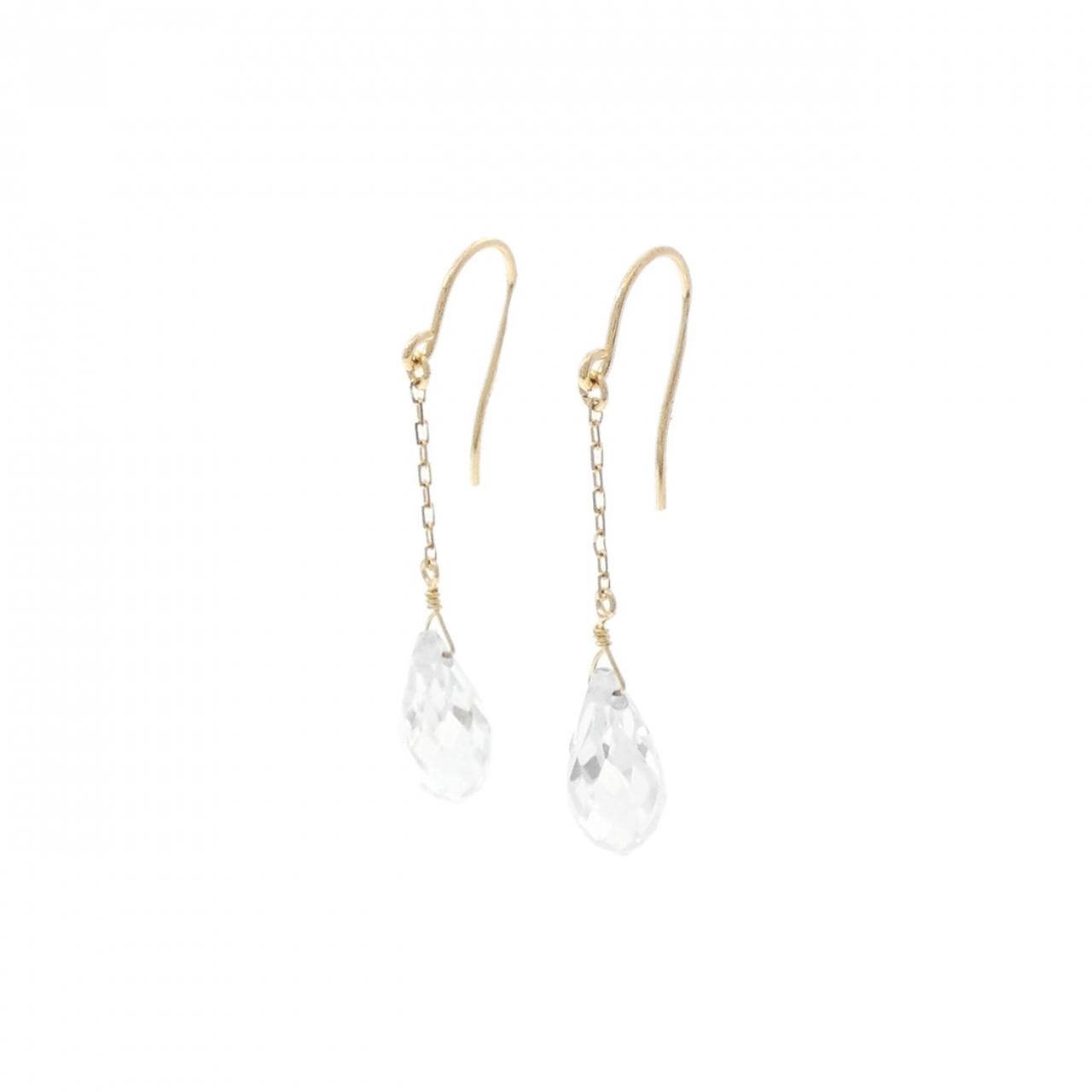 [BRAND NEW] K18YG Cubic Zirconia Earrings