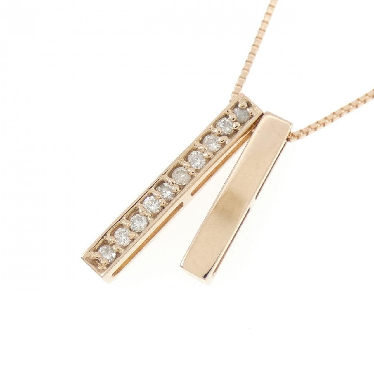 K18PG ダイヤモンド ネックレス 0.08CT