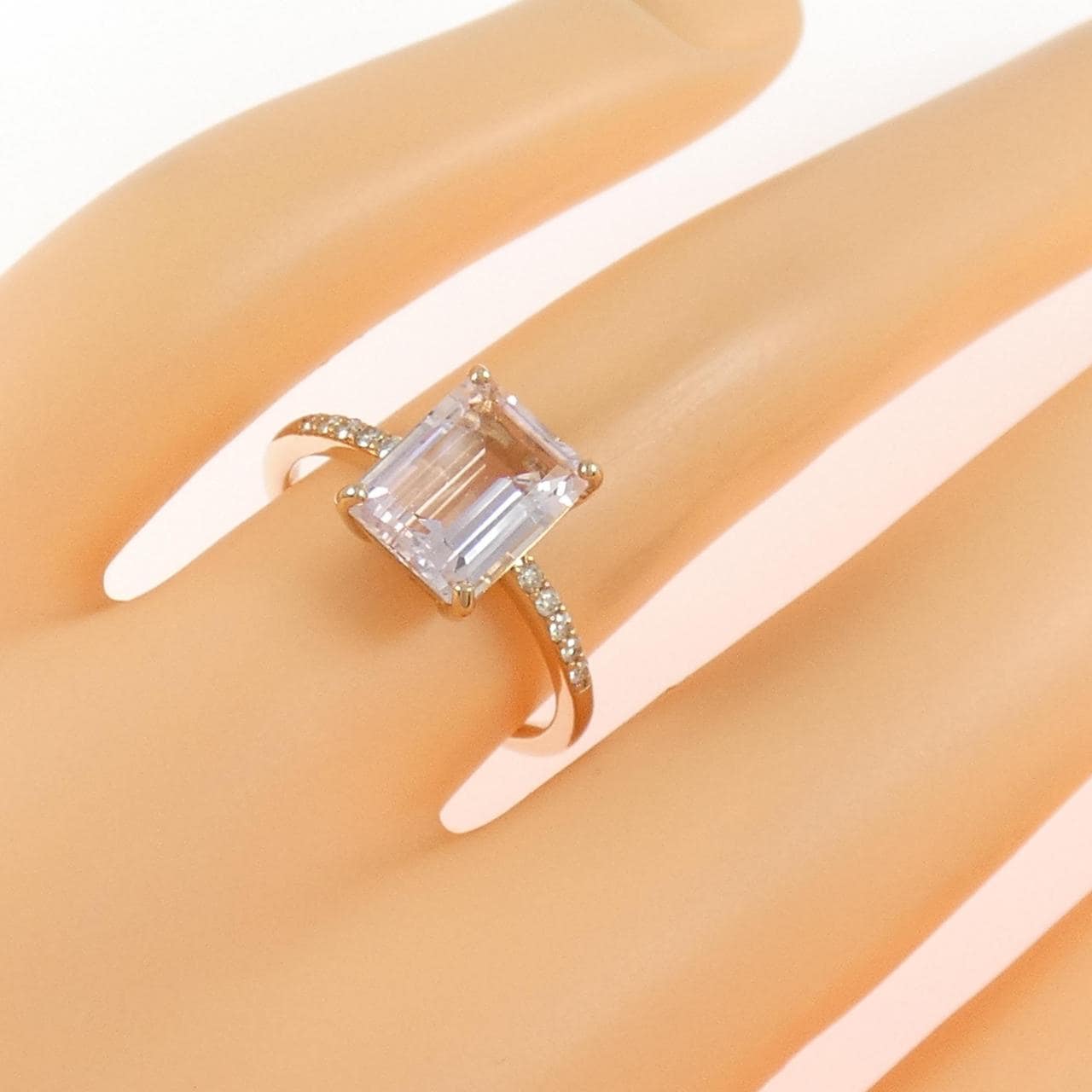 K18PG ベリル リング 1.94CT