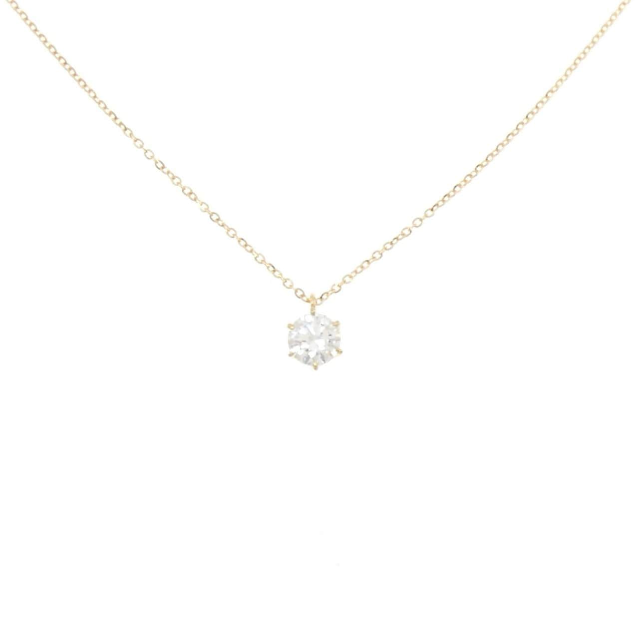 K18YG ダイヤモンド ネックレス 0.528CT F SI2 VG