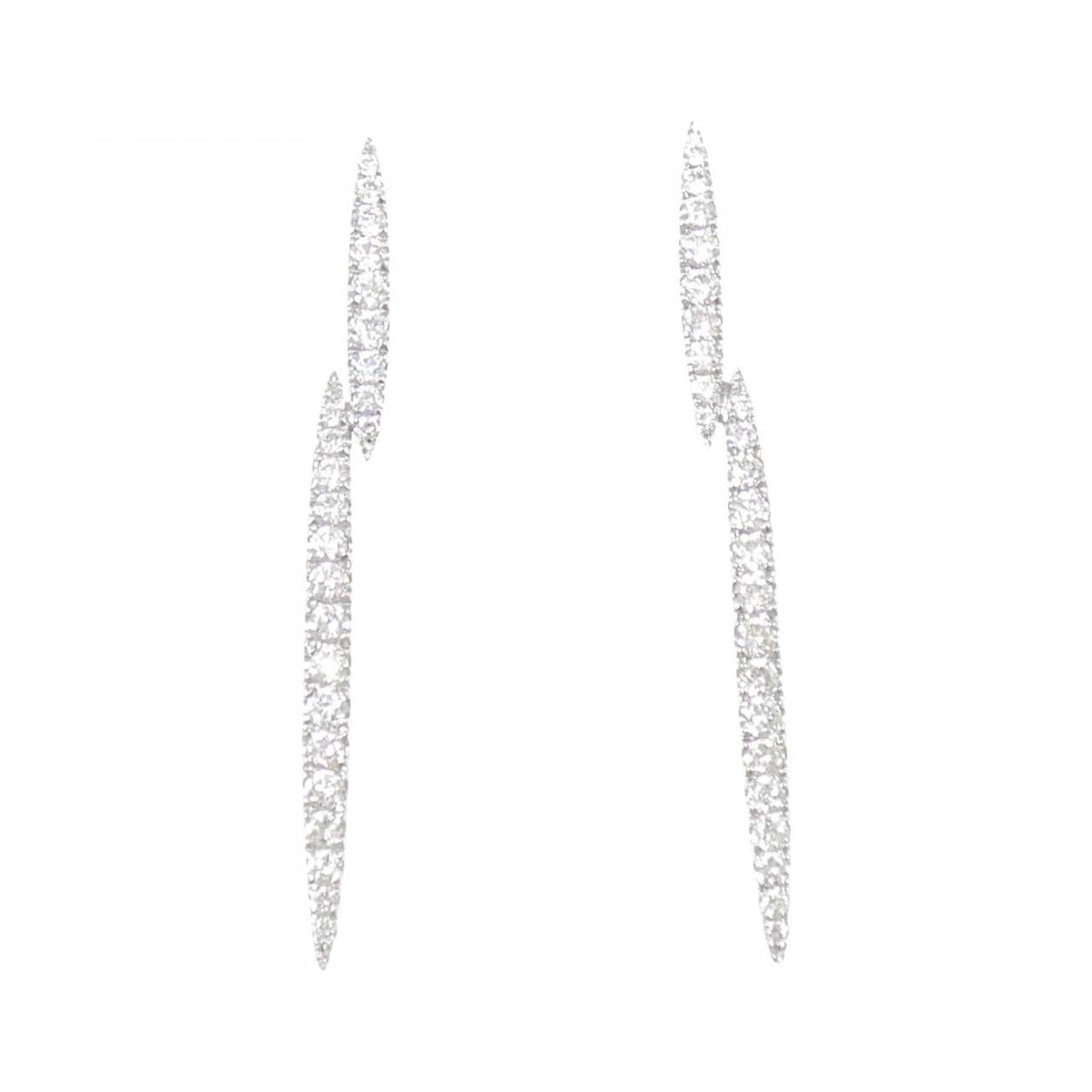 K18WG ダイヤモンド ピアス