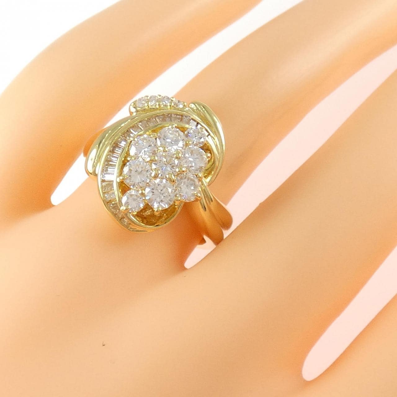 K18YG ダイヤモンド リング 1.52CT