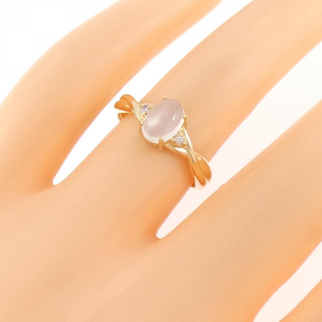 K18YG ムーンストーン リング