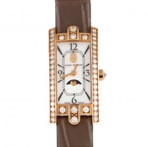 【ノーメンテナンス還元価格】ハリーウィンストン アヴェニューCミニ･ムーンフェイズ PG/D AVCQMP16RR001 PG･RG クォーツ