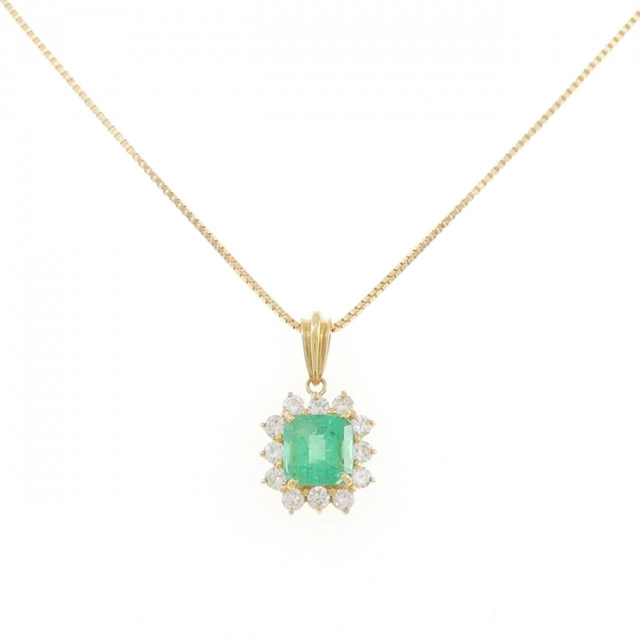 K18YG エメラルド ネックレス 1.40CT