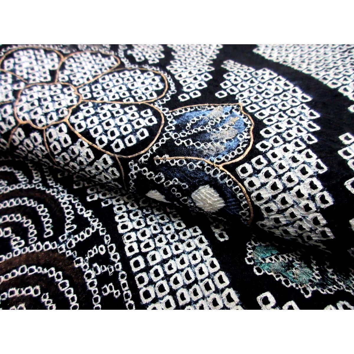 訪問着　総絞り　金彩加工