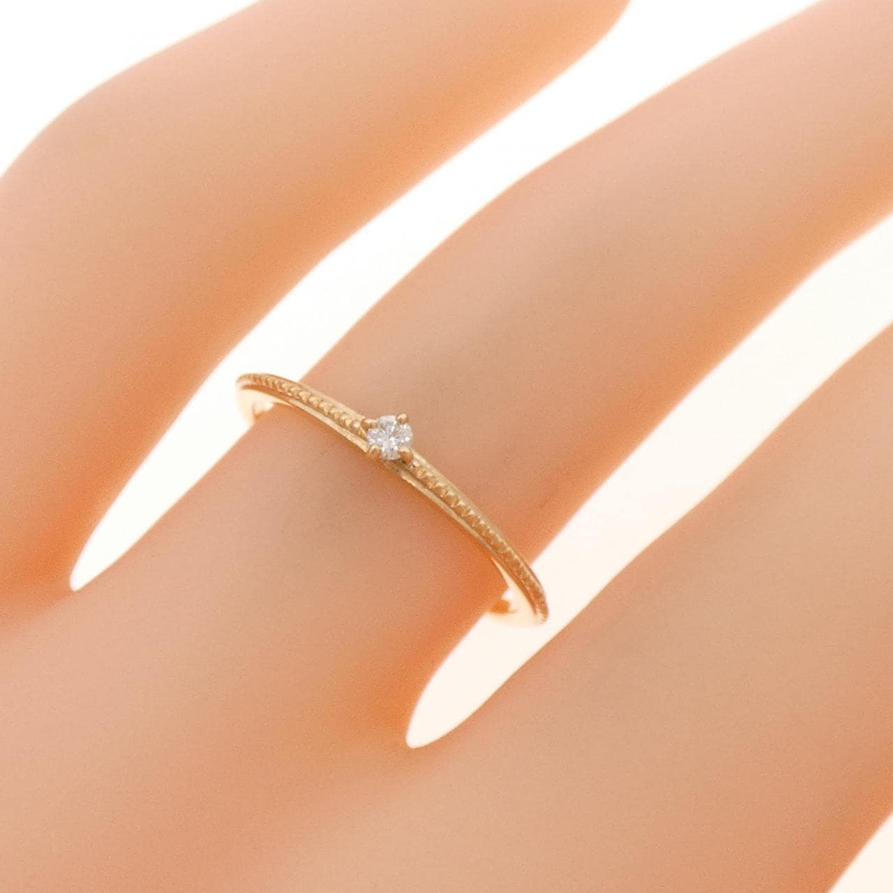 アガット ダイヤモンド リング 0.03CT