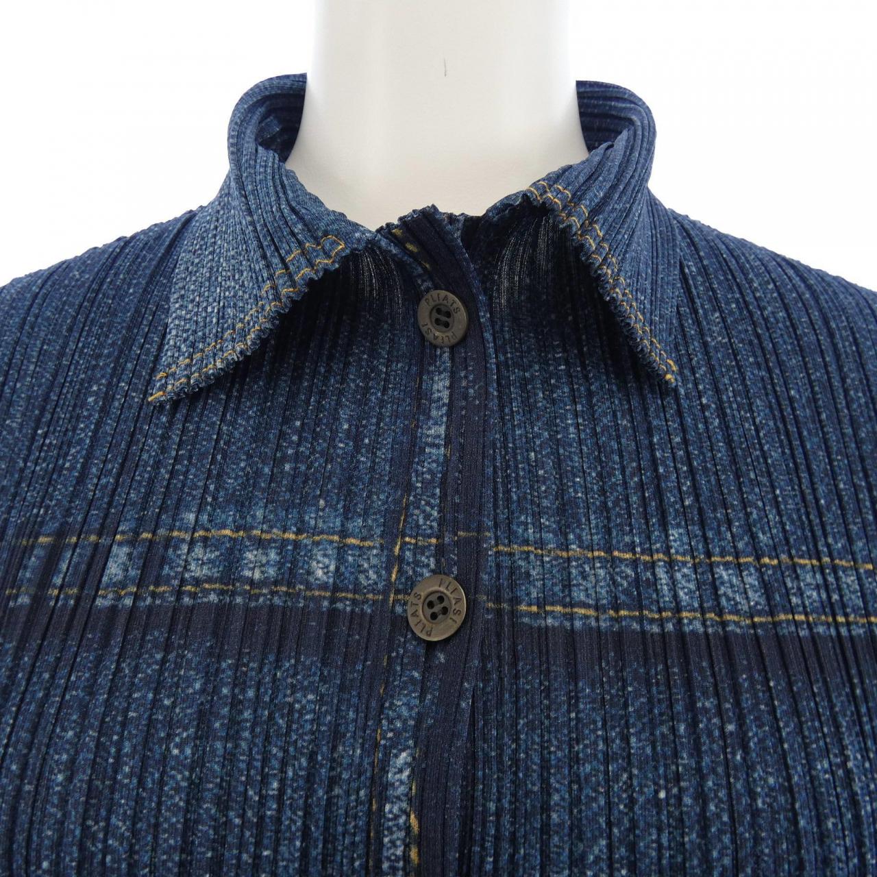 【ヴィンテージ】プリーツプリーズ PLEATS PLEASE 2002デニム転写プリント PP23-JD921 7557092 ジャケット