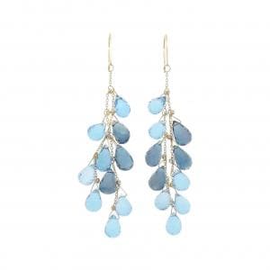 K18スリーカラー ブルートパーズ ピアス