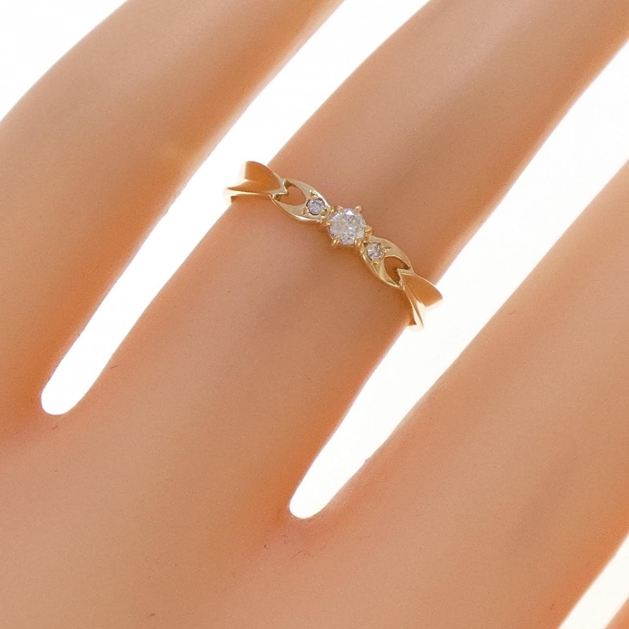 K18YG ダイヤモンド リング 0.06CT