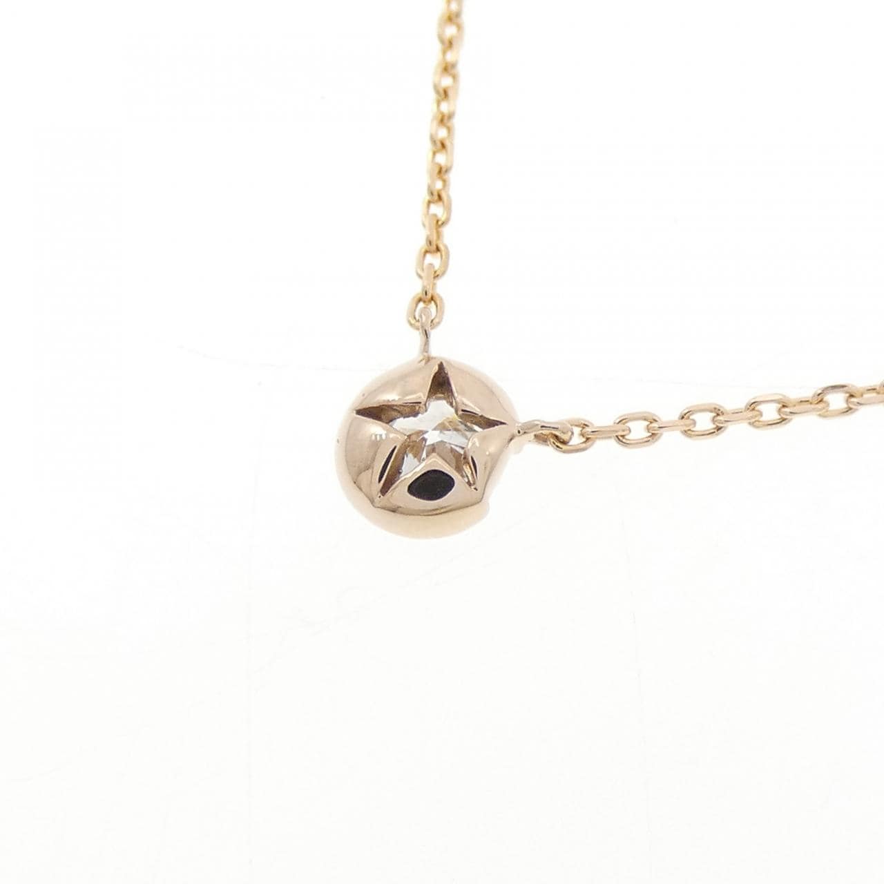 スタージュエリー ムーンセッティング ネックレス 0.10CT