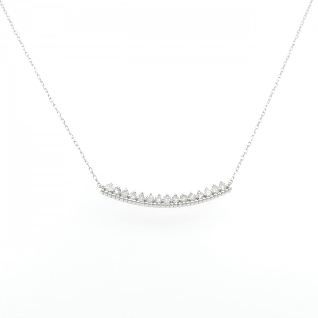 K18WG ダイヤモンド ネックレス 0.30CT