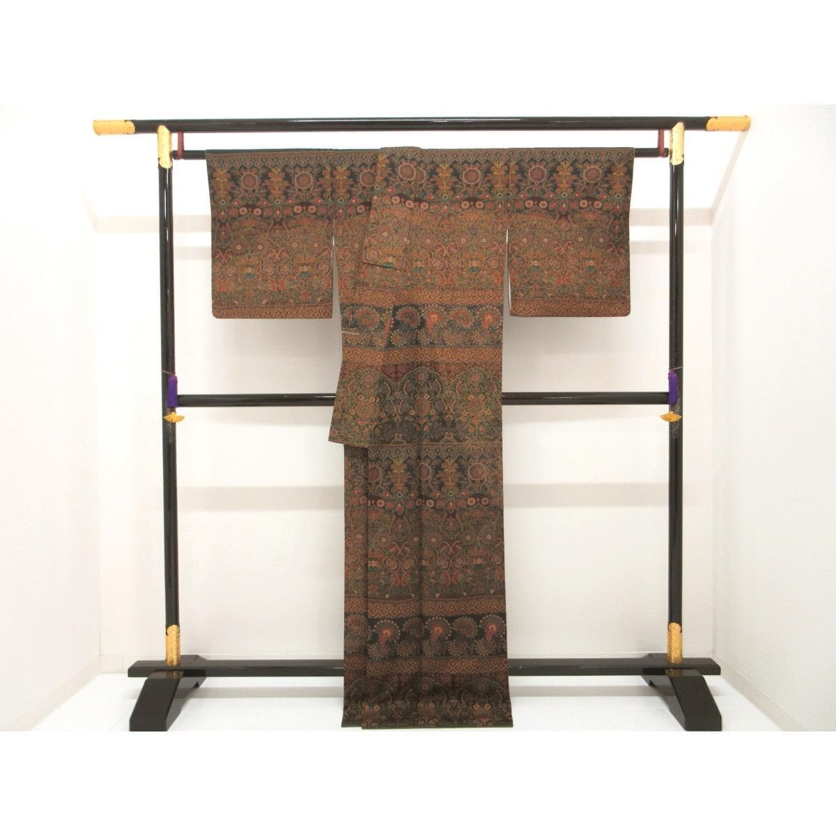 訪問着　染紬　友禅加工