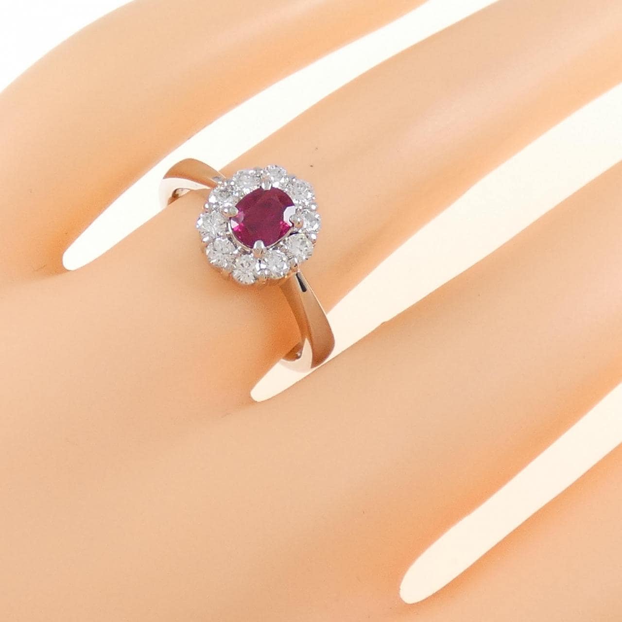 PT ルビー リング 0.458CT