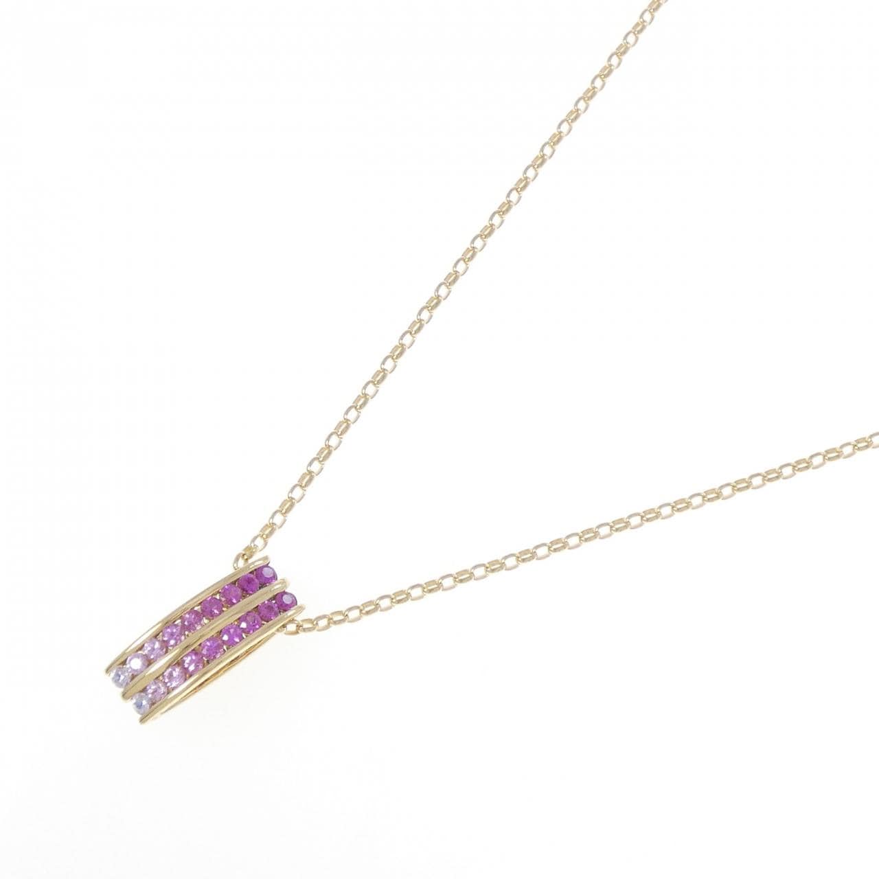 K18YG サファイヤ ネックレス 2.41CT