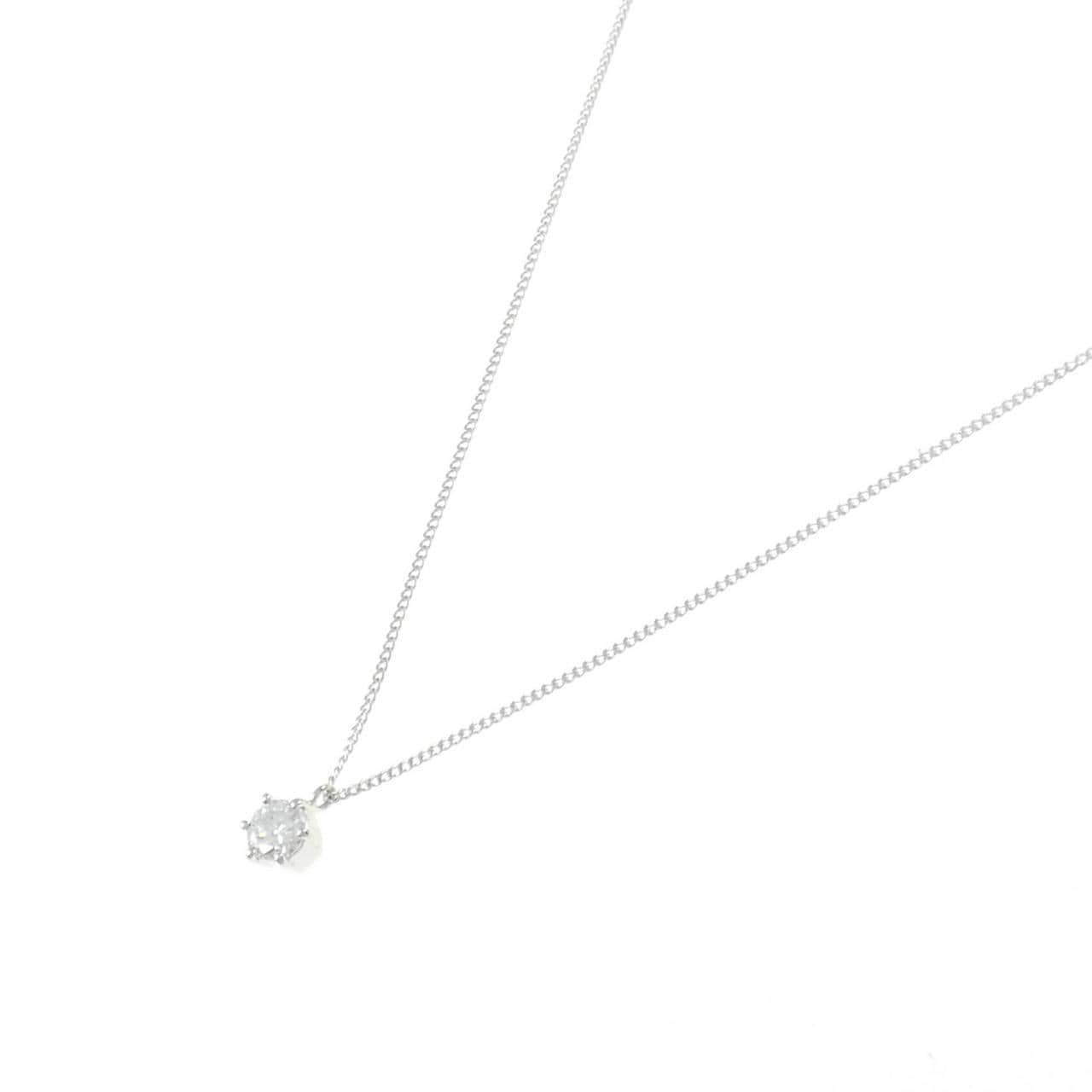 PT900/PT850 ソリティア ダイヤモンド ネックレス 0.412CT