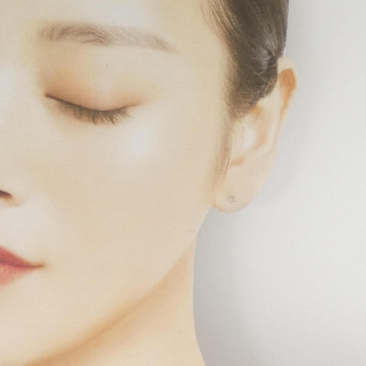 K18YG ソリティア ダイヤモンド ピアス 0.04CT