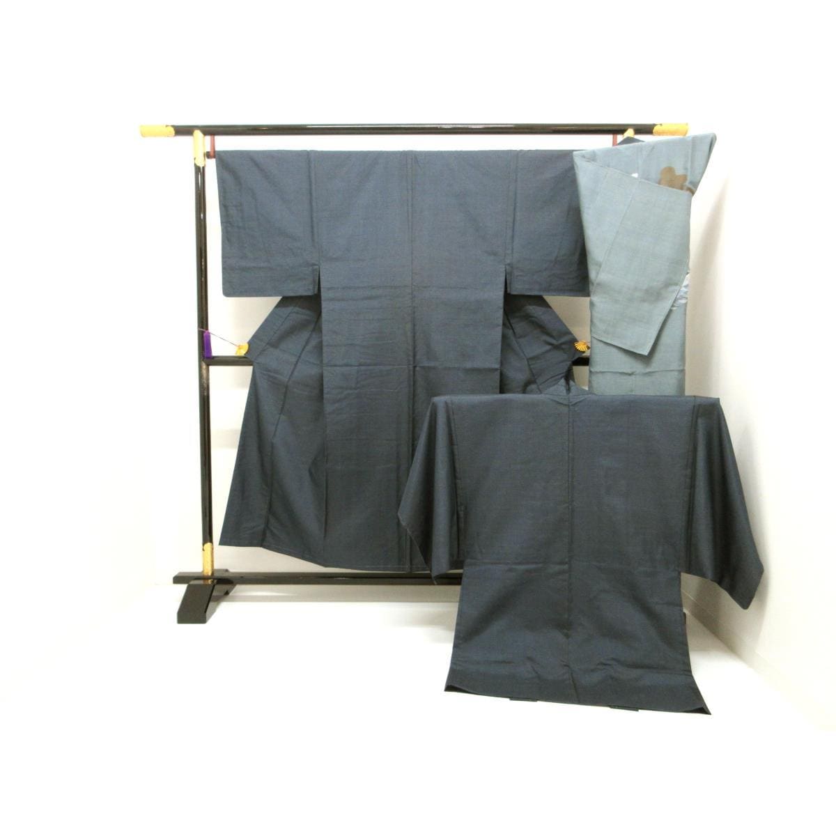[未使用品] 男士春亚纺和服、外罩、内衣 3 件套