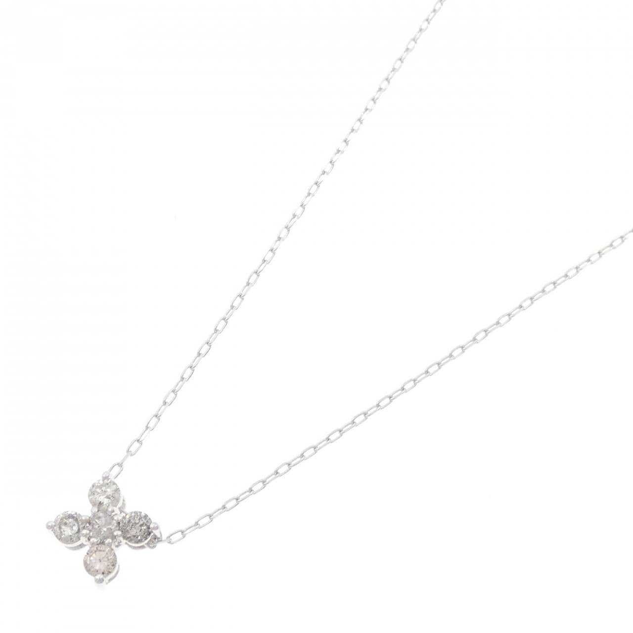 K18WG ダイヤモンド ネックレス 0.40CT