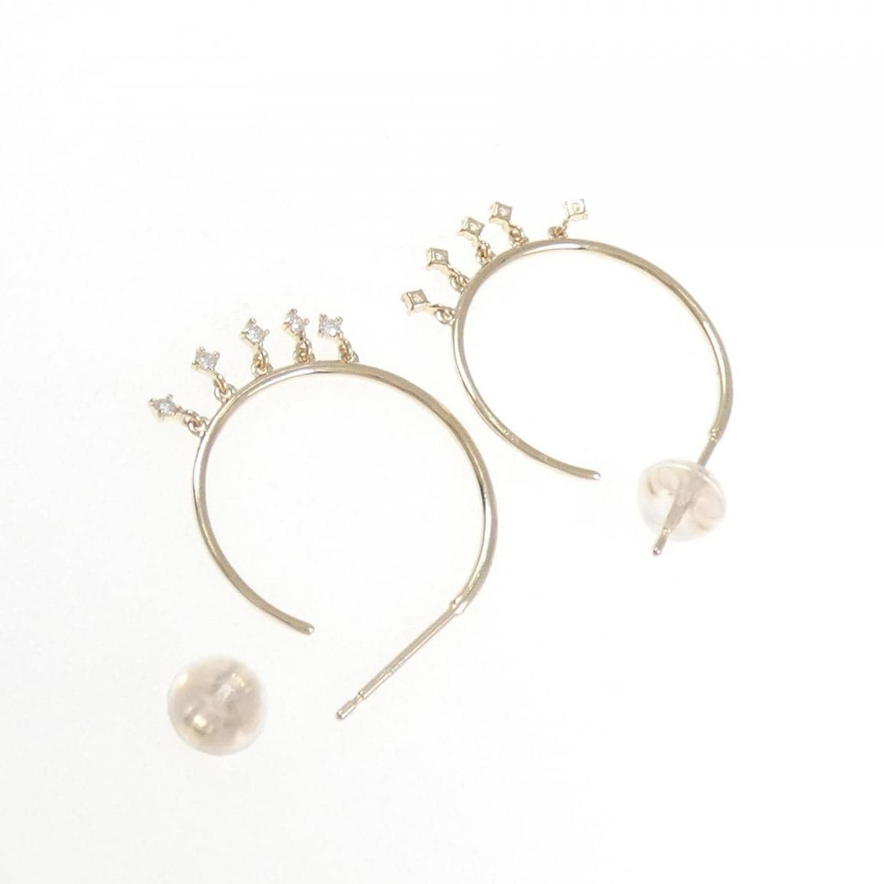 【リメイク】K10YG ダイヤモンド ピアス 0.08CT