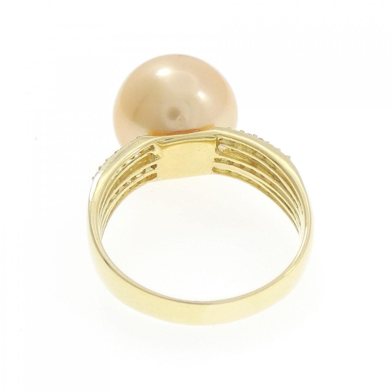 K18YG 白蝶パール リング 11.3mm