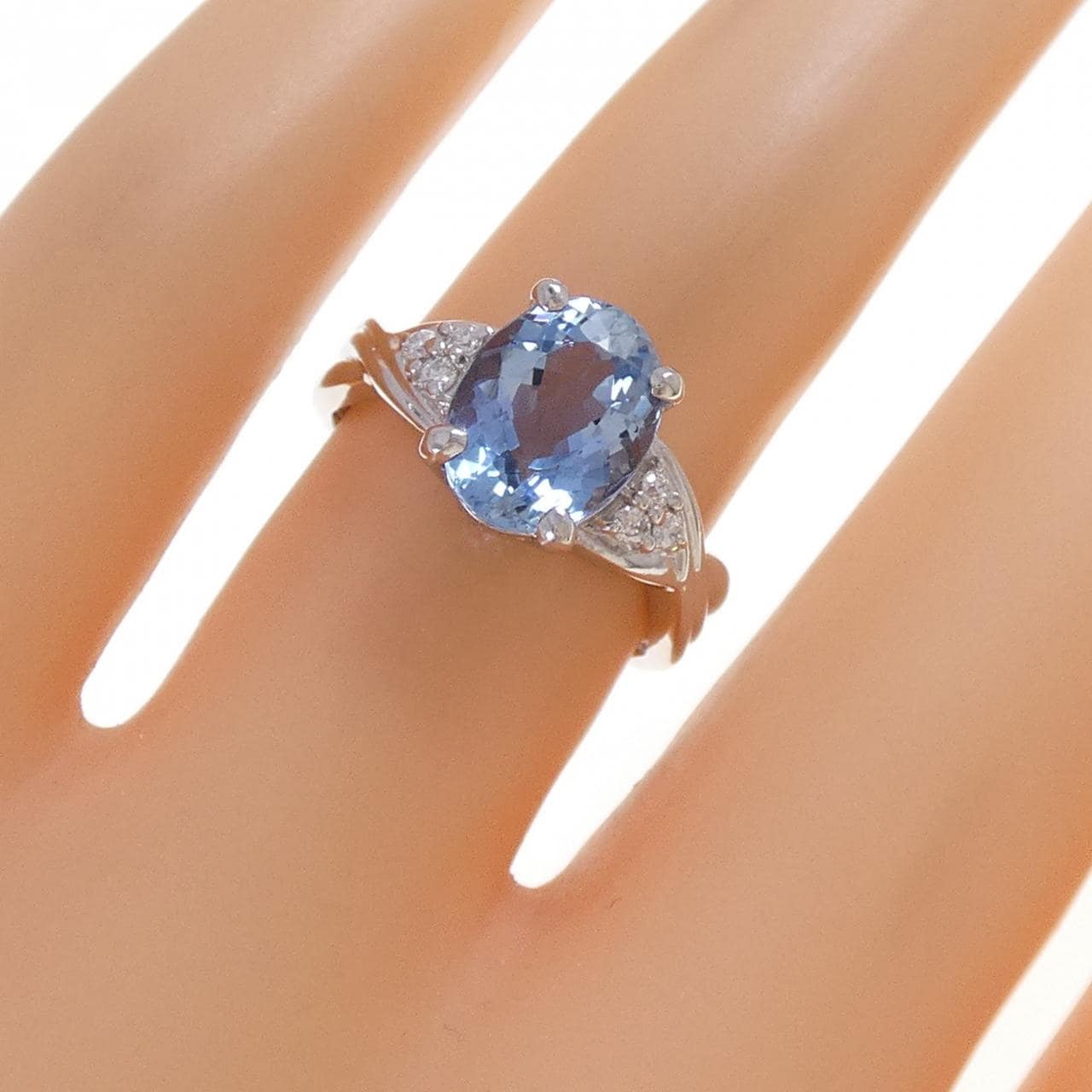 PT900 アクアマリン リング 1.92CT