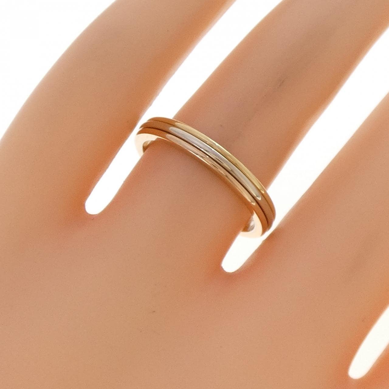 カルティエ スリーゴールドウェディング リング