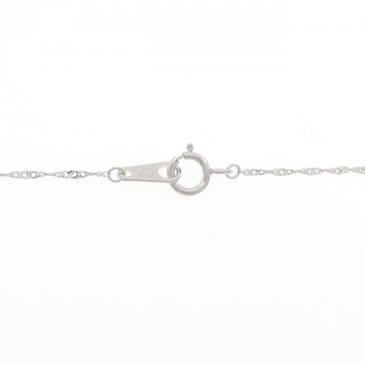 K18WG/750WG ダイヤモンド ネックレス 0.03CT