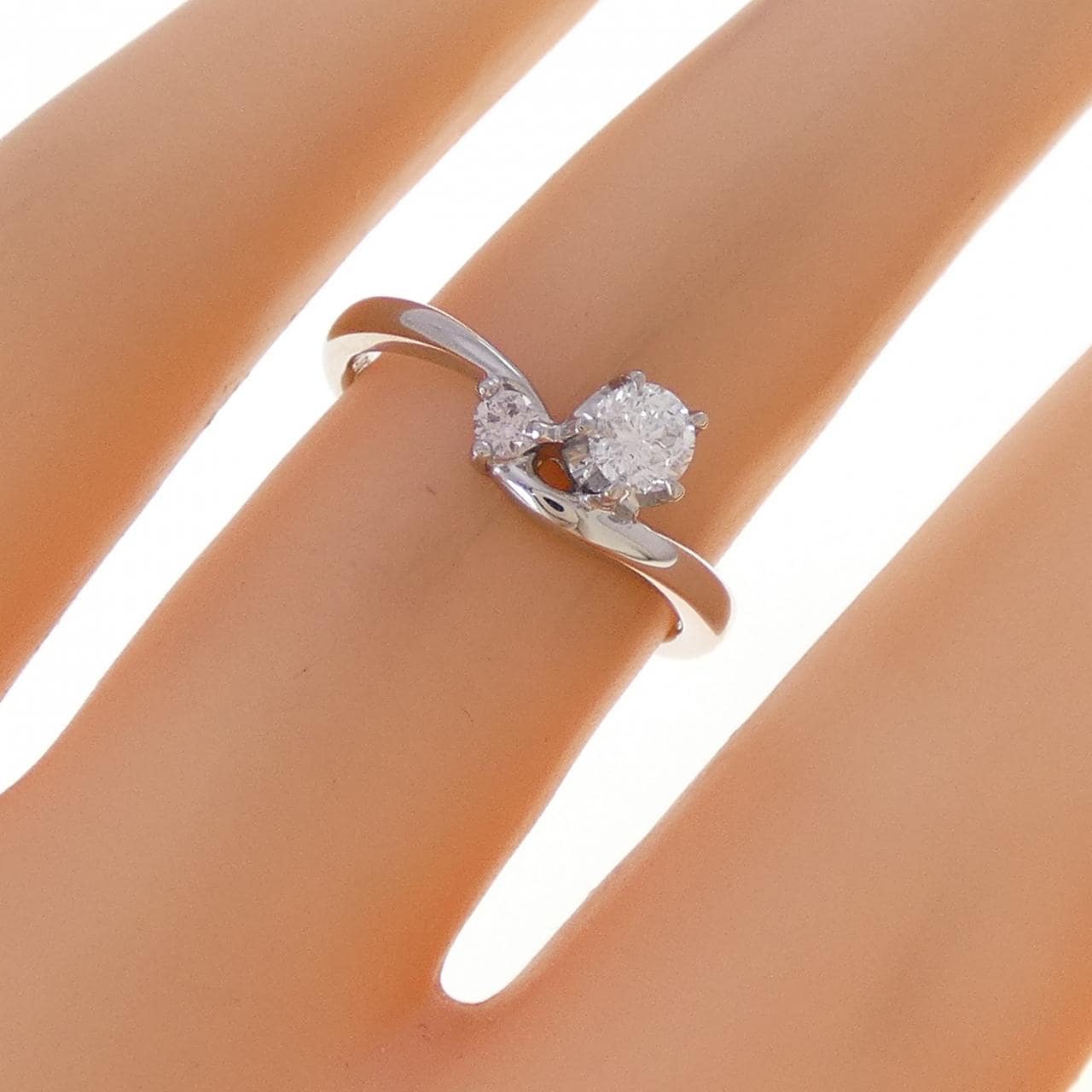 PT1000 ダイヤモンド リング 0.205CT E VS1 ファンシーカット