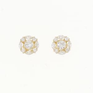 【新品】K18YG ダイヤモンド ピアス 0.209CT 0.204CT F SI2 Good
