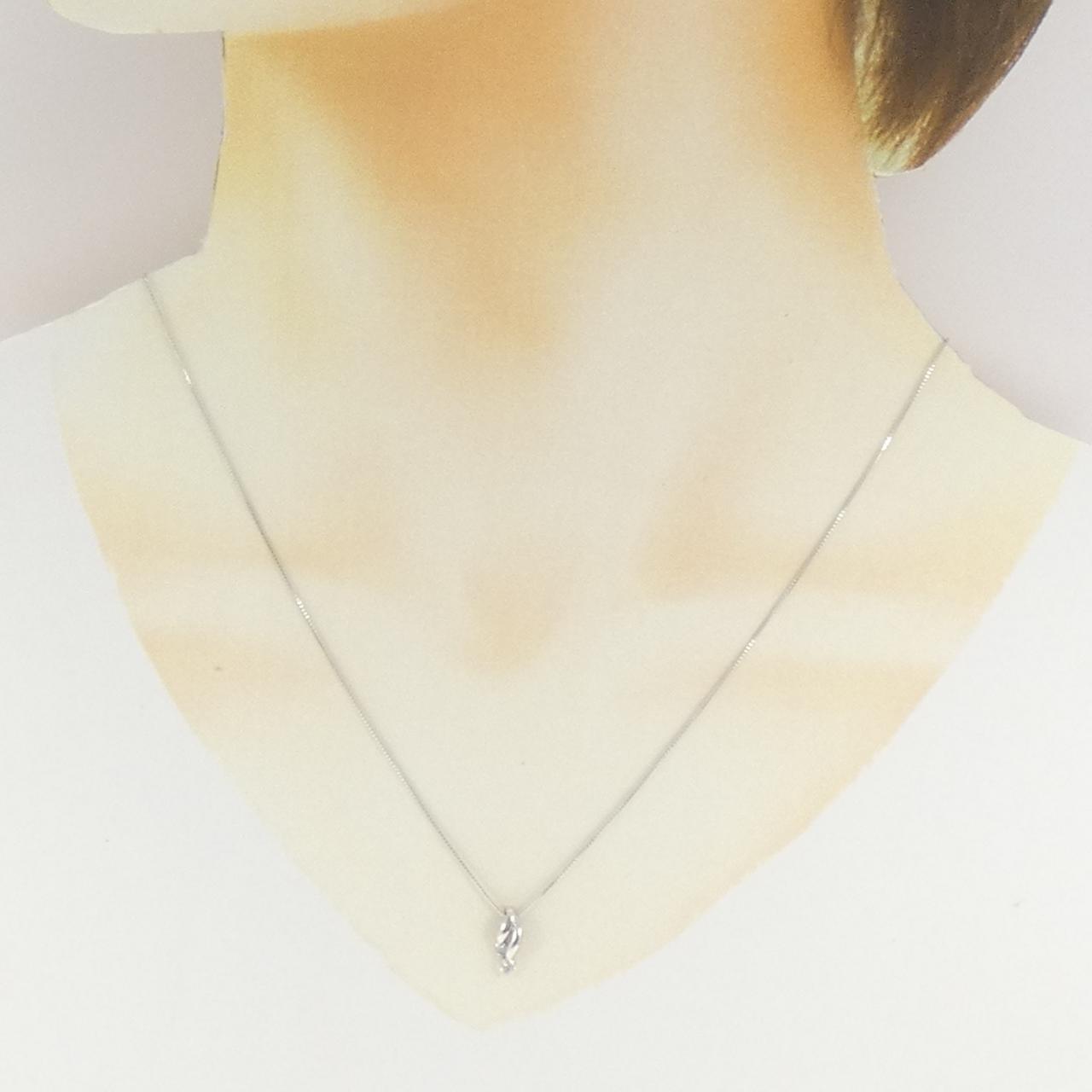 K18WG ダイヤモンド ネックレス 0.10CT