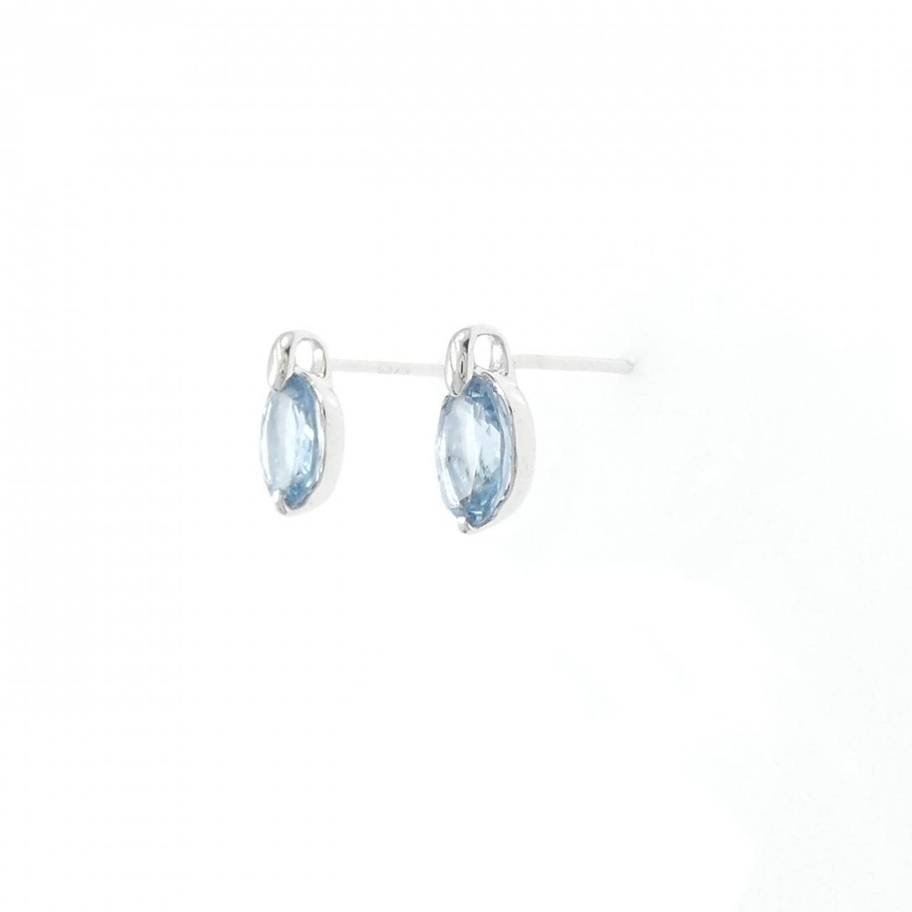 K14WG アクアマリン ピアス