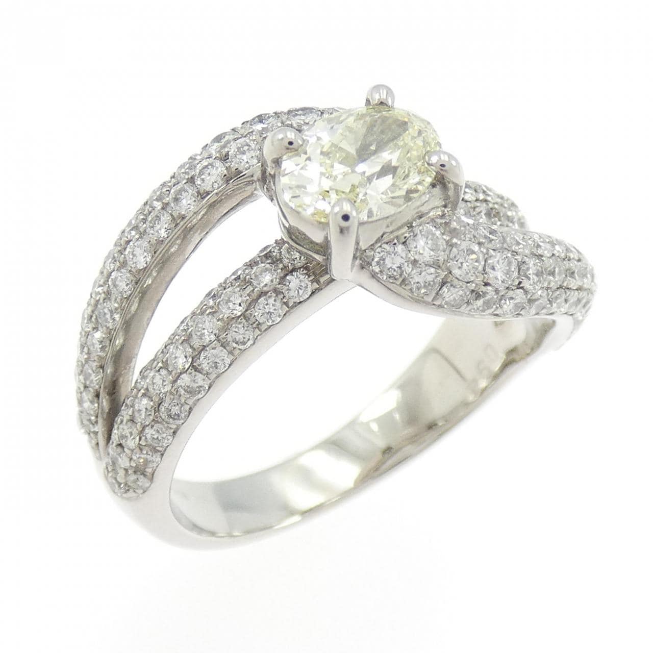 K18WG ダイヤモンド リング 0.589CT