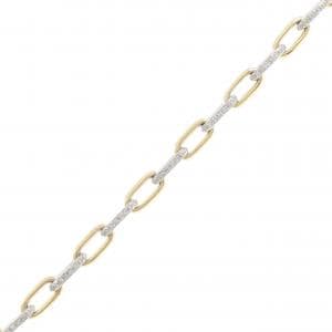 K18YG/K18WG ダイヤモンド ブレスレット 1.00CT