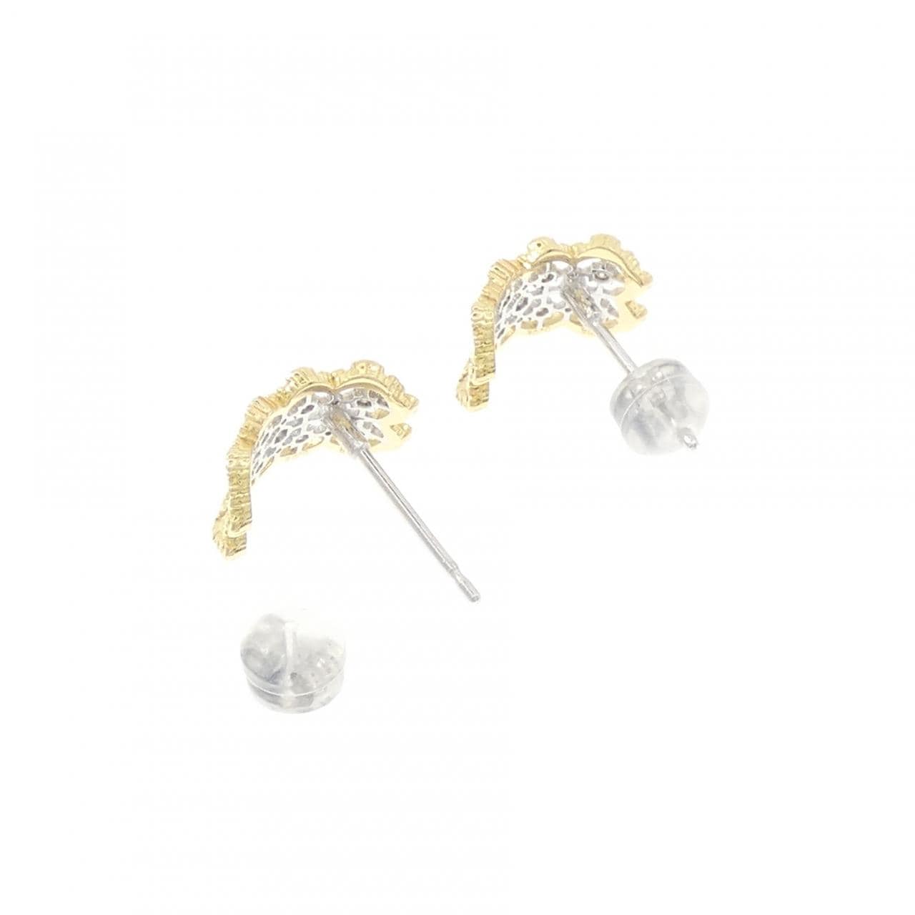 K18YG/PT900 ダイヤモンド ピアス 0.10CT