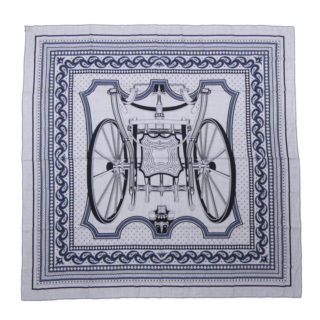 エルメス HERMES LES ROUES DE PHAETON BANDANA H244170S カレジェアン140 ショール