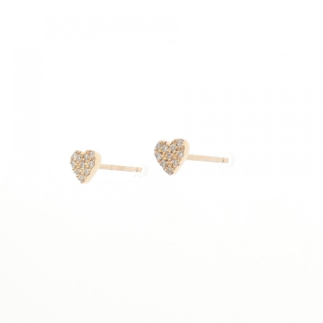 スタージュエリー ハート ダイヤモンド ピアス 0.04CT