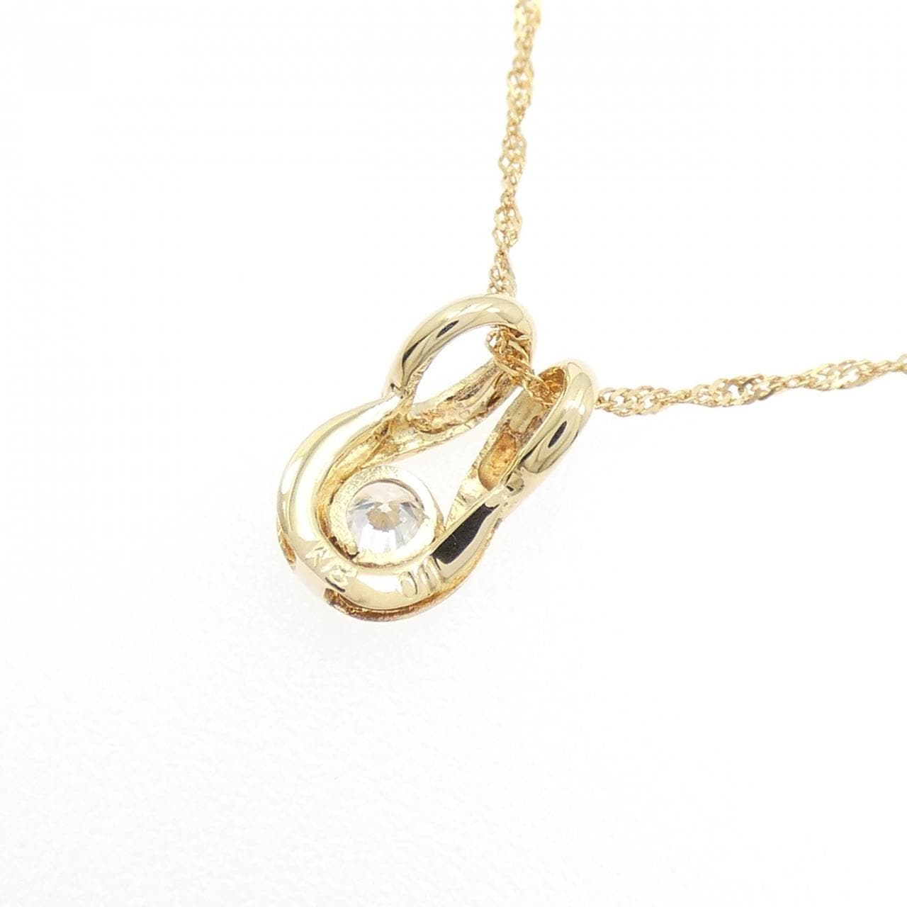 K18YG/750YG ダイヤモンド ネックレス 0.11CT