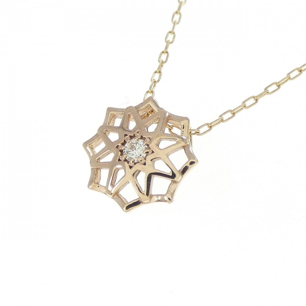 K10YG ダイヤモンド ネックレス 0.02CT