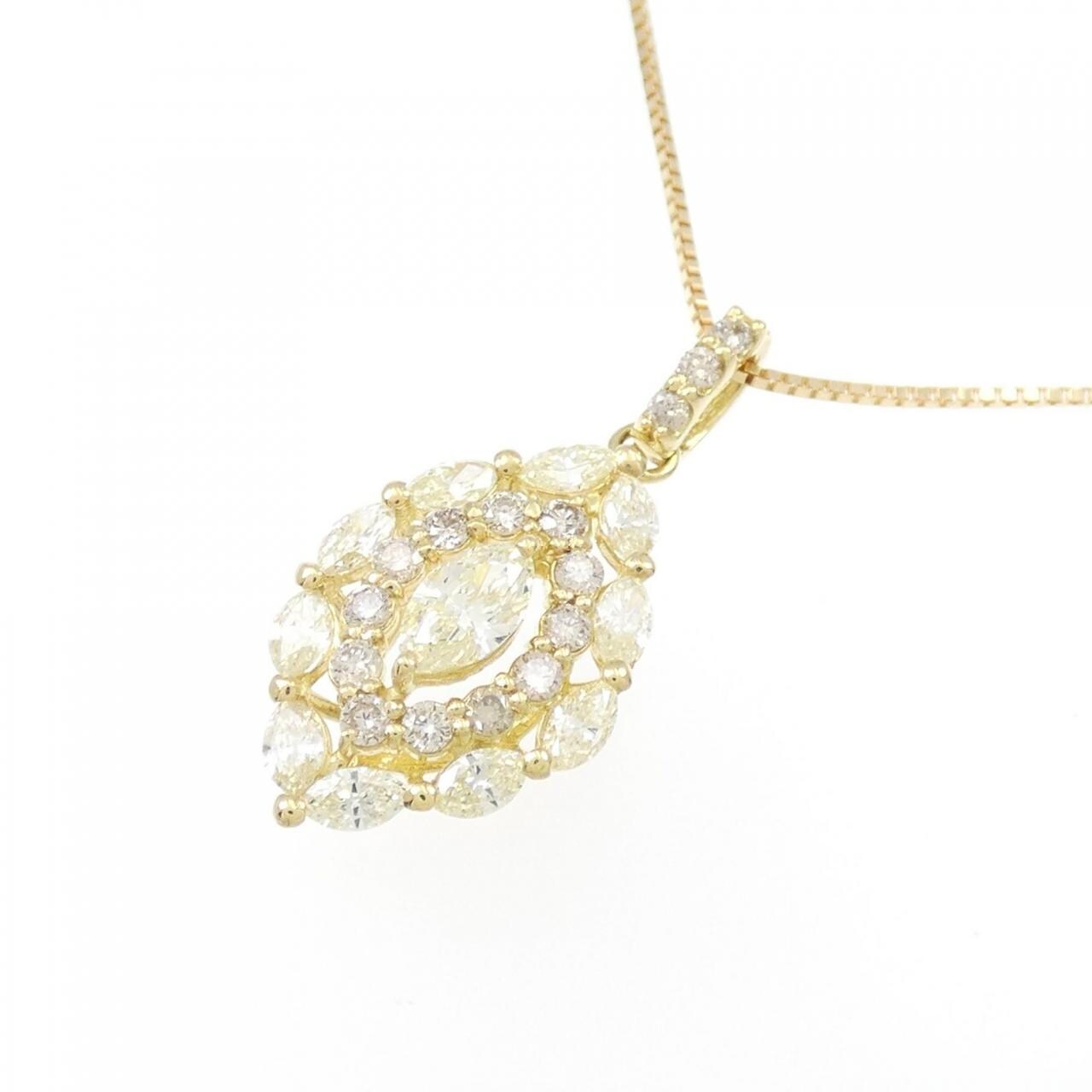 [BRAND NEW] K18YG Diamond necklace 0.70CT
