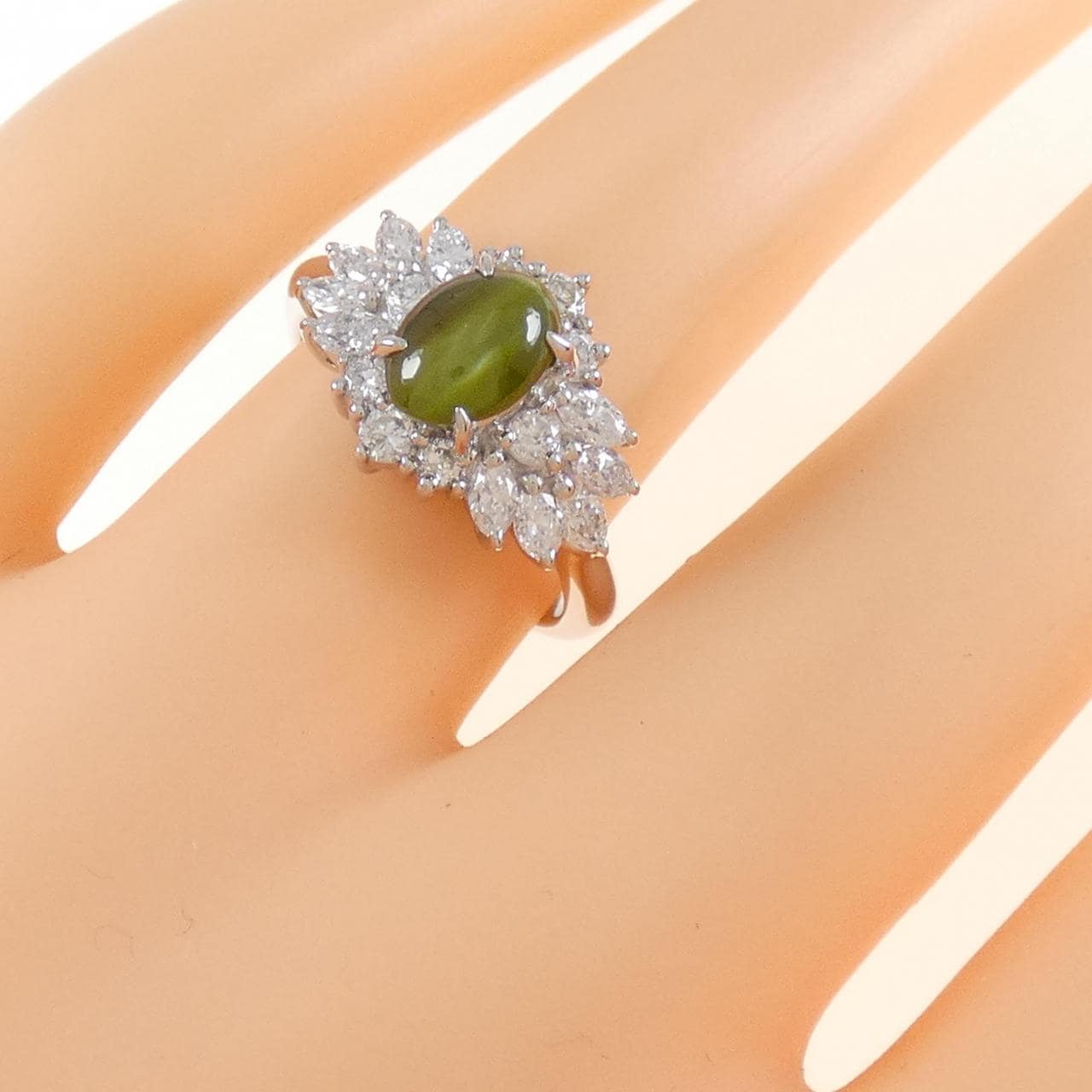 コメ兵｜PT クリソベリルキャッツアイ リング 1.34CT