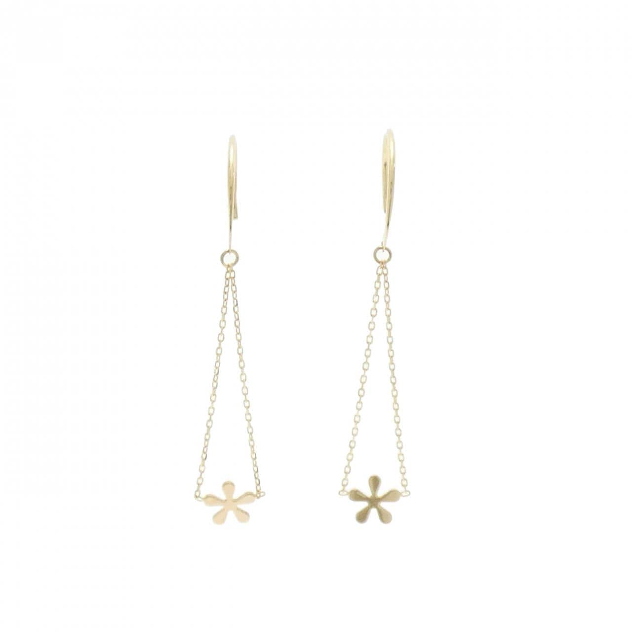 K10YG フラワー ピアス