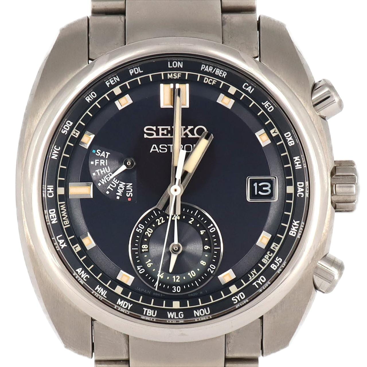 SEIKO Astron 無線電手錶 8B63-0AZ0/SBXY003 TI 太陽能石英