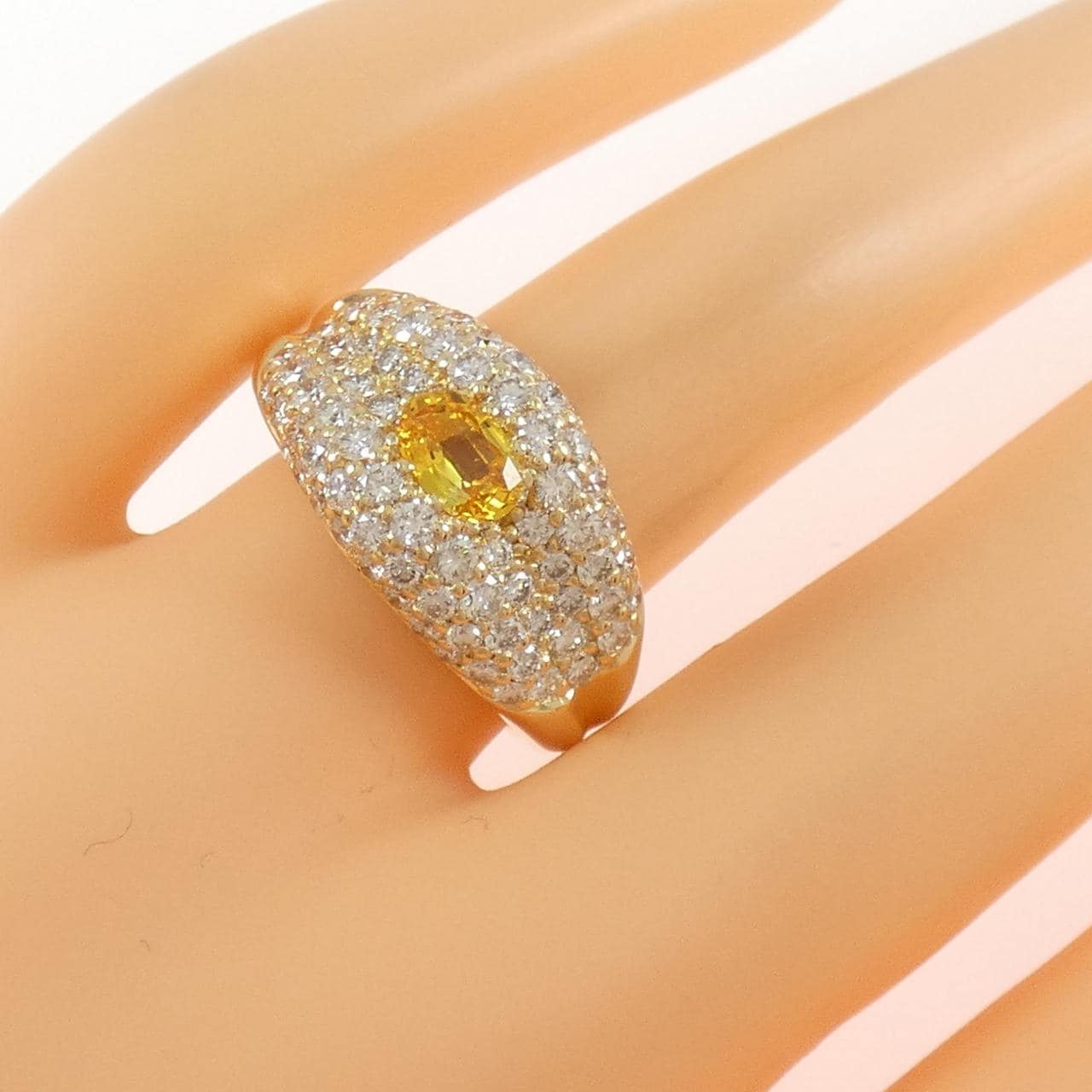 750YG サファイヤ リング 0.48CT