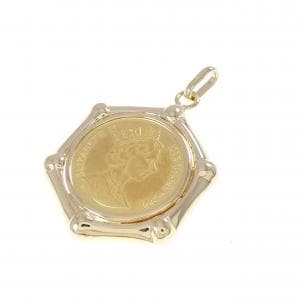 K18YG(枠) コイン ペンダント