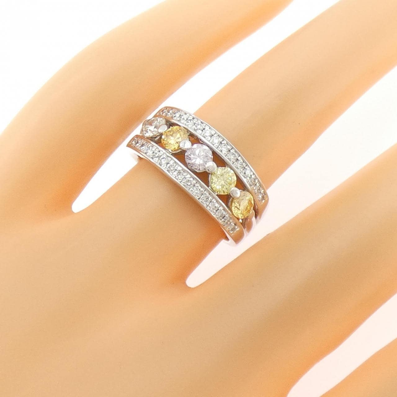 K18WG ダイヤモンド リング 0.80CT